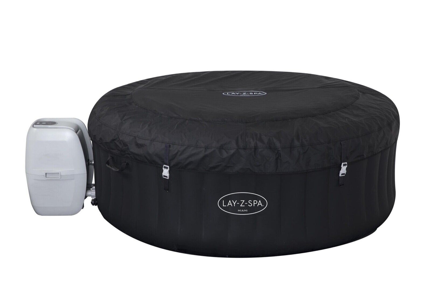 Miami Hot Tub Lay-Z-Spa 60001 AirJet Massage System Inflatable Spa 2-4 Person