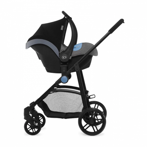Pram 3 in 1 Set JULI DENIM Kinderkraft Pushchair with Infant Car Seat