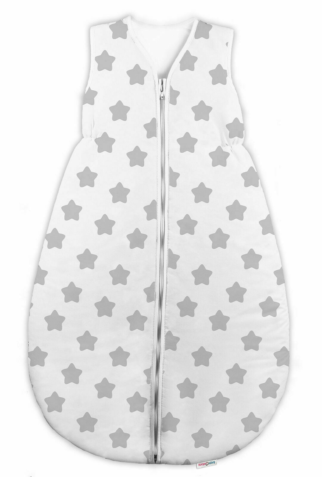 Baby sleeping bag short sleeve 0-6 months 68cm Big grey stars