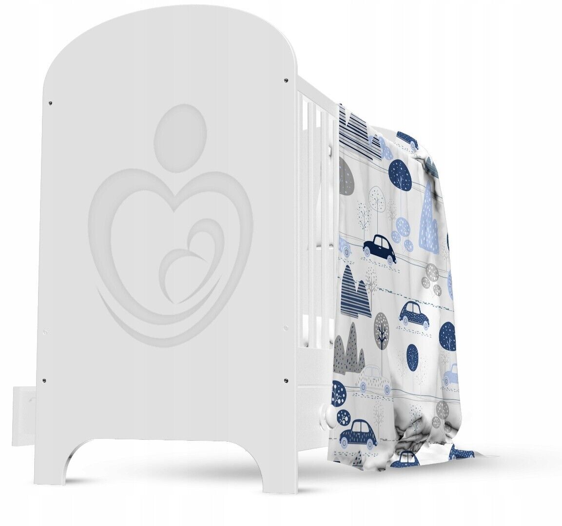 6Pc Baby Bedding Set All-round Duvet Fit Cot 120x60 Retro Cars