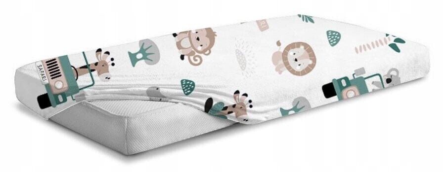 Fitted Sheet 120x60cm 100% Cotton for Baby cot On Safari