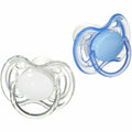 Philips Avent 0-6 Months Silicone Freeflow Soothers 2-Pack Blue / White