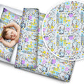 Bedding Set 4Pc Fit Kids Junior Bed 150X120 Little Elephant