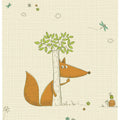 Baby Changing Mat Padded Soft Base 70x50cm Waterproof Raised Edges Fox Ecru