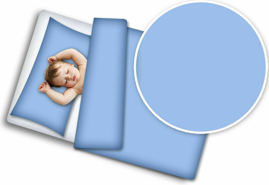 Baby Bedding Set 2pc fit Cradle/Moses basket/Pushchair 70x80 Blue