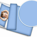 Baby Bedding Set 2pc fit Cradle/Moses basket/Pushchair 70x80 Blue