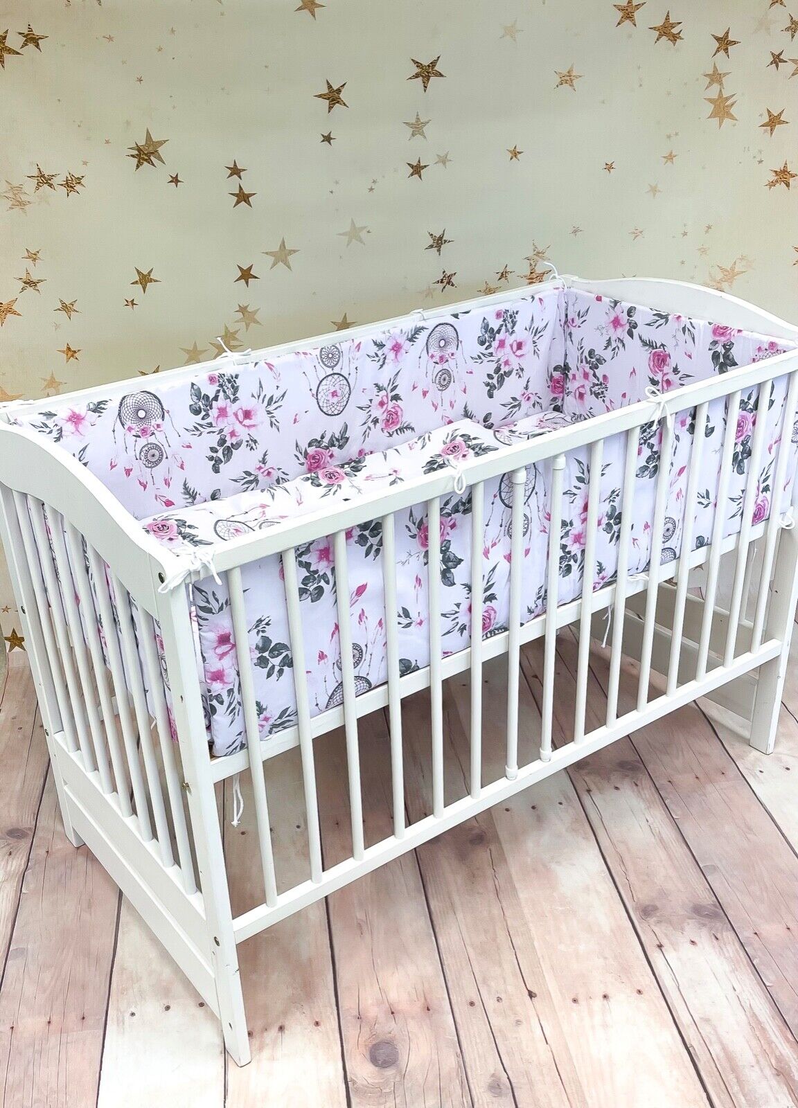 Baby Bedding Set 5pc 140x70cm All-round Bumper Fit Cot bed 100% Cotton Dream Catcher