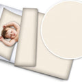 Baby Bedding Set 4Pc Cotton 120x90cm Pillow Duvet Quilt Fit Cot Cream