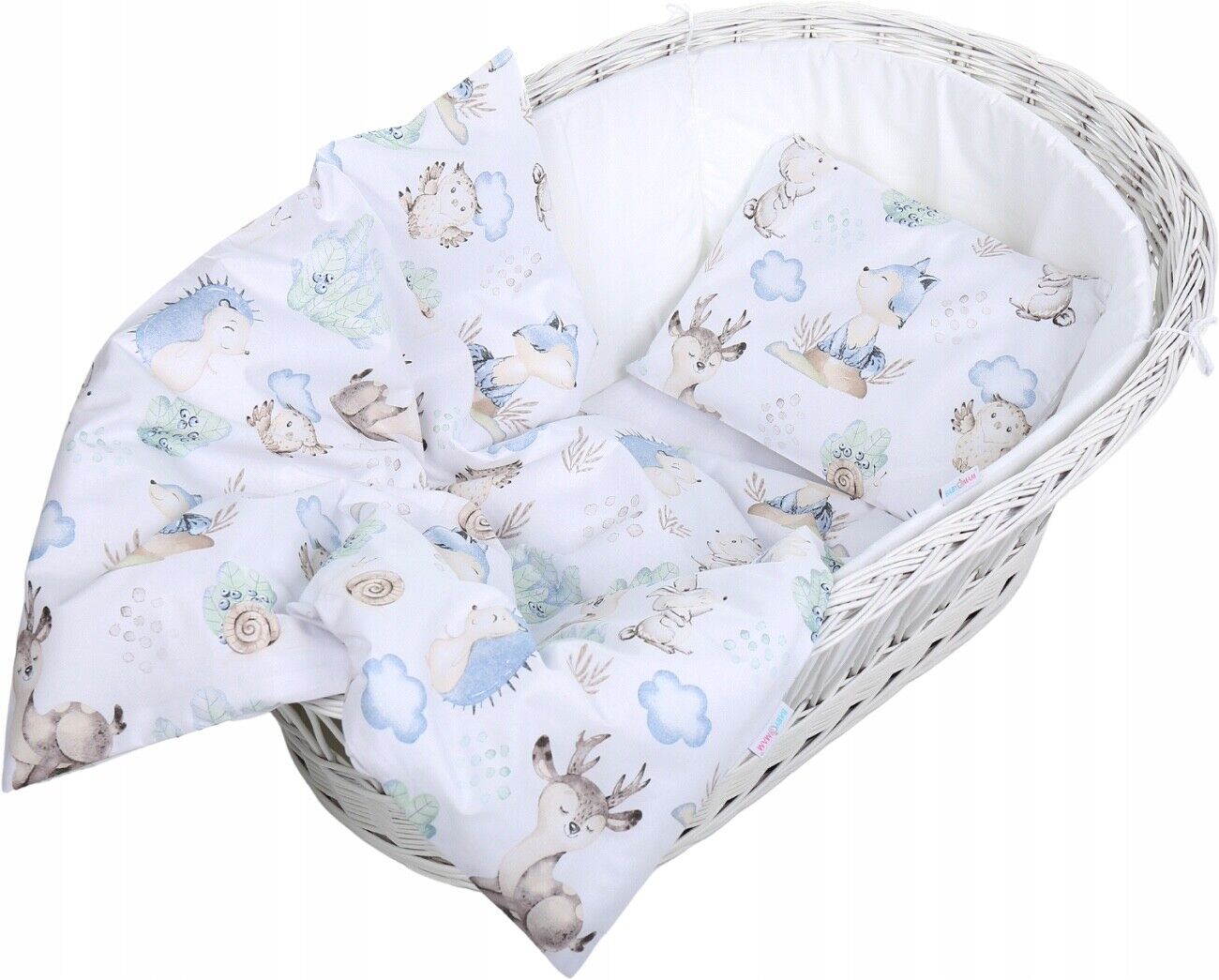 Baby Bedding Set 2pc fit Cradle/Moses basket/Pushchair 70x80 Wolf in the Forest