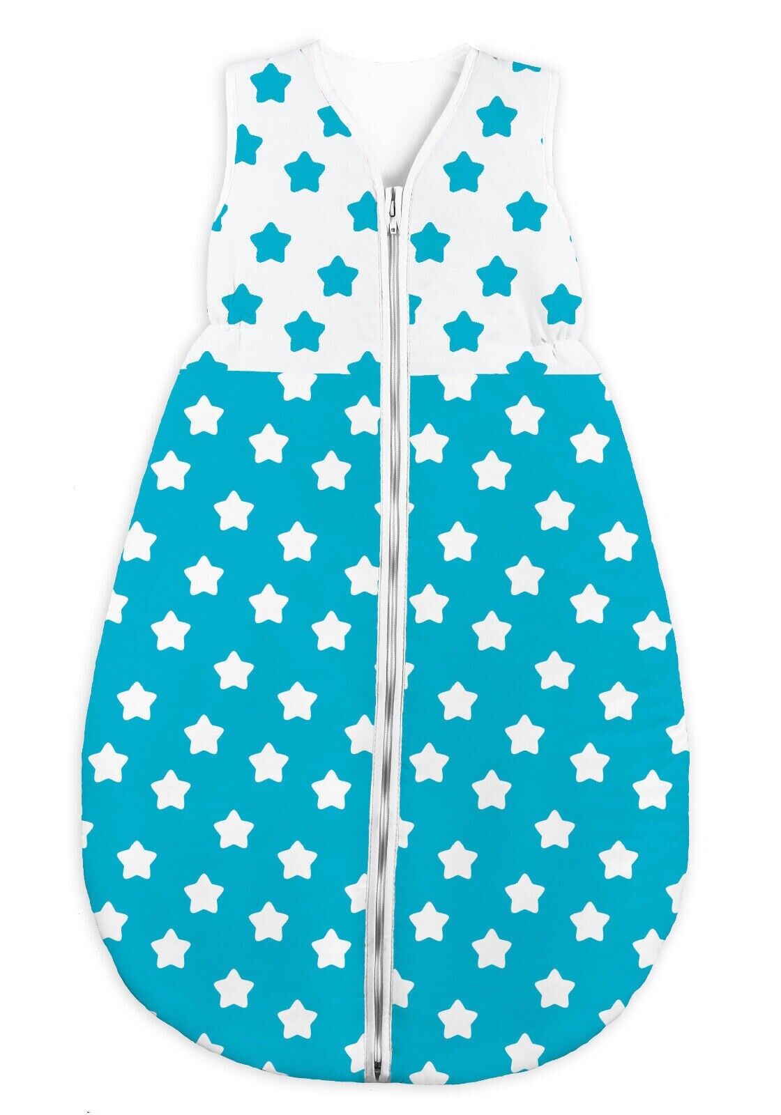Baby sleeping bag short sleeve 6-10 years 140cm Turquoise stars