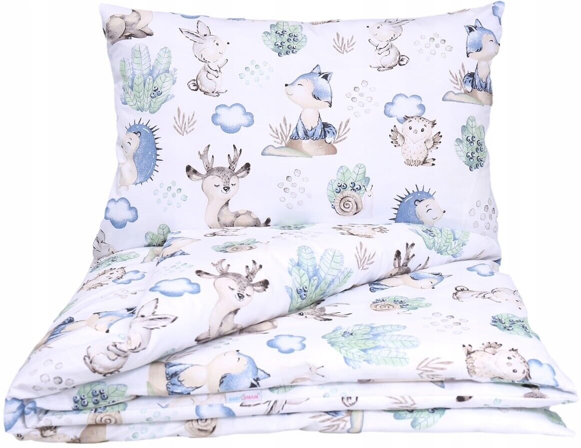 Baby Bedding Set 3Pc Allround Duvet Cot 120x60cm Wolf in the Forest - MyHappy Baby