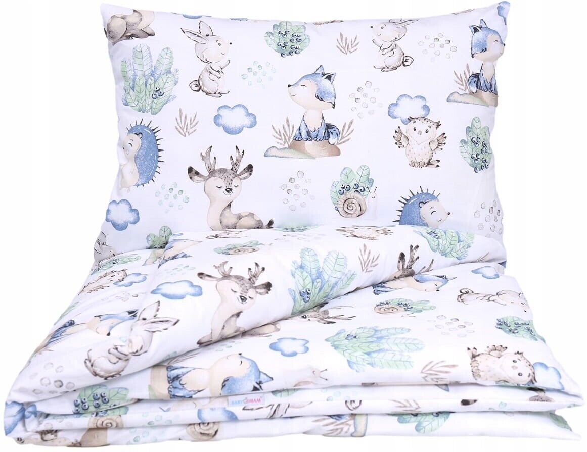 Baby Bedding Set 3Pc Allround Bumper Pillow Duvet Cot 120X60 Wolf in the forest