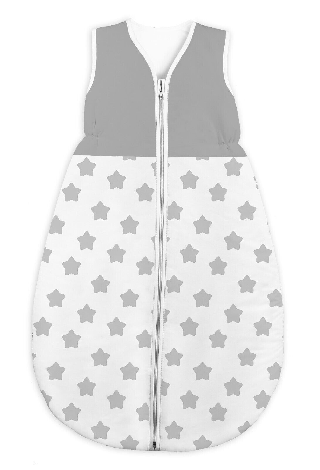 Baby sleeping bag short sleeve 0-6 months 68cm Grey/big grey star
