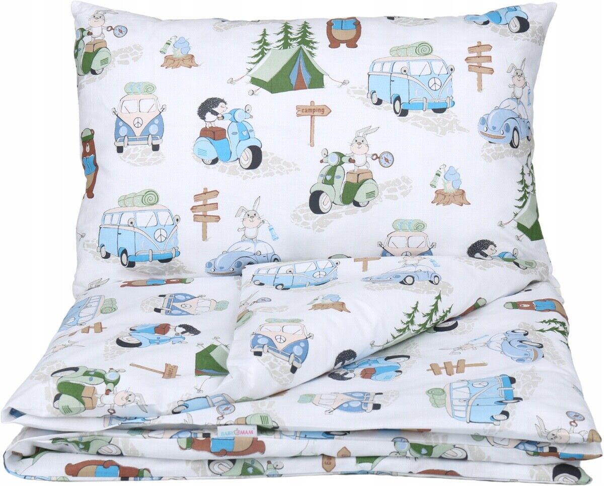 Baby Bedding Set 120x90cm Pillowcase Duvet Cover 2Pc Fit Cot Camping