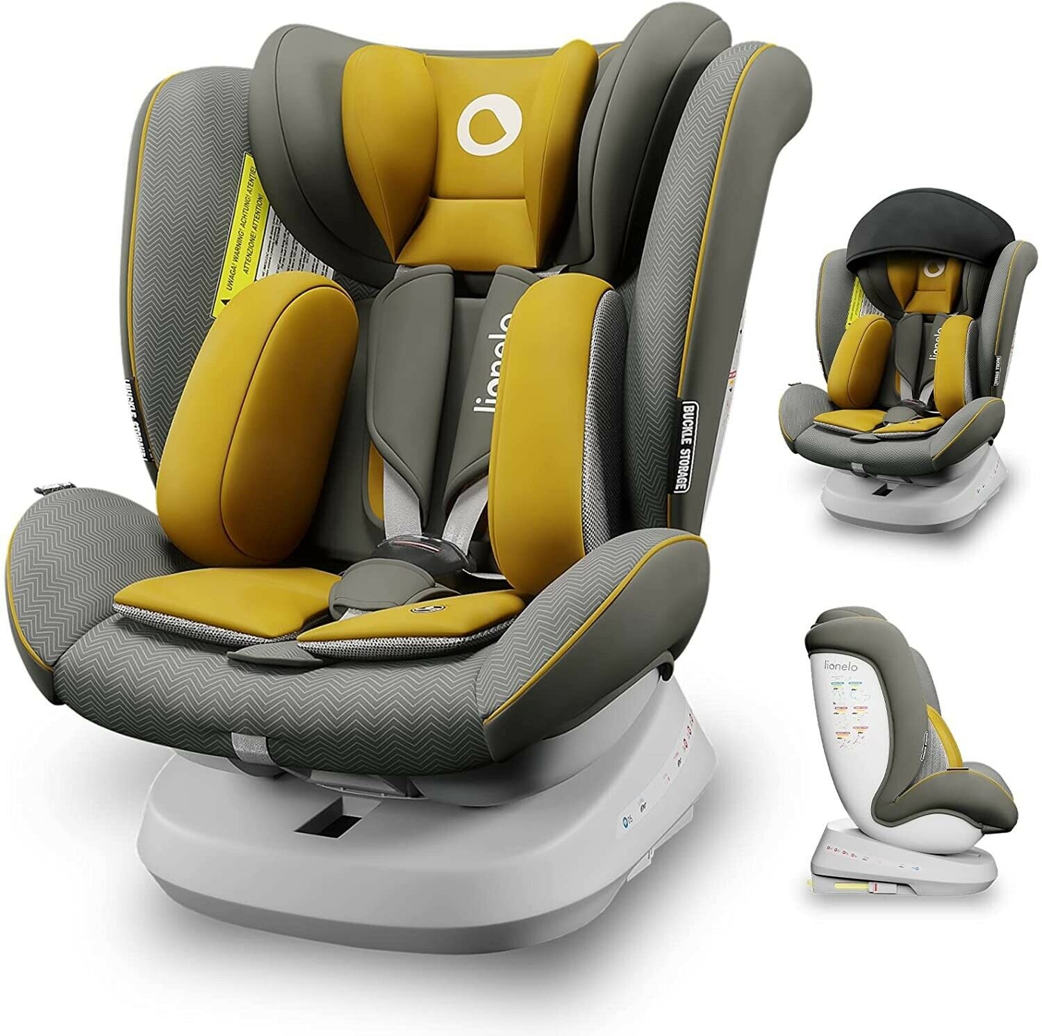 Baby Car Seat Lionelo Bastiaan One Mustard 0-36kg ISOFIX
