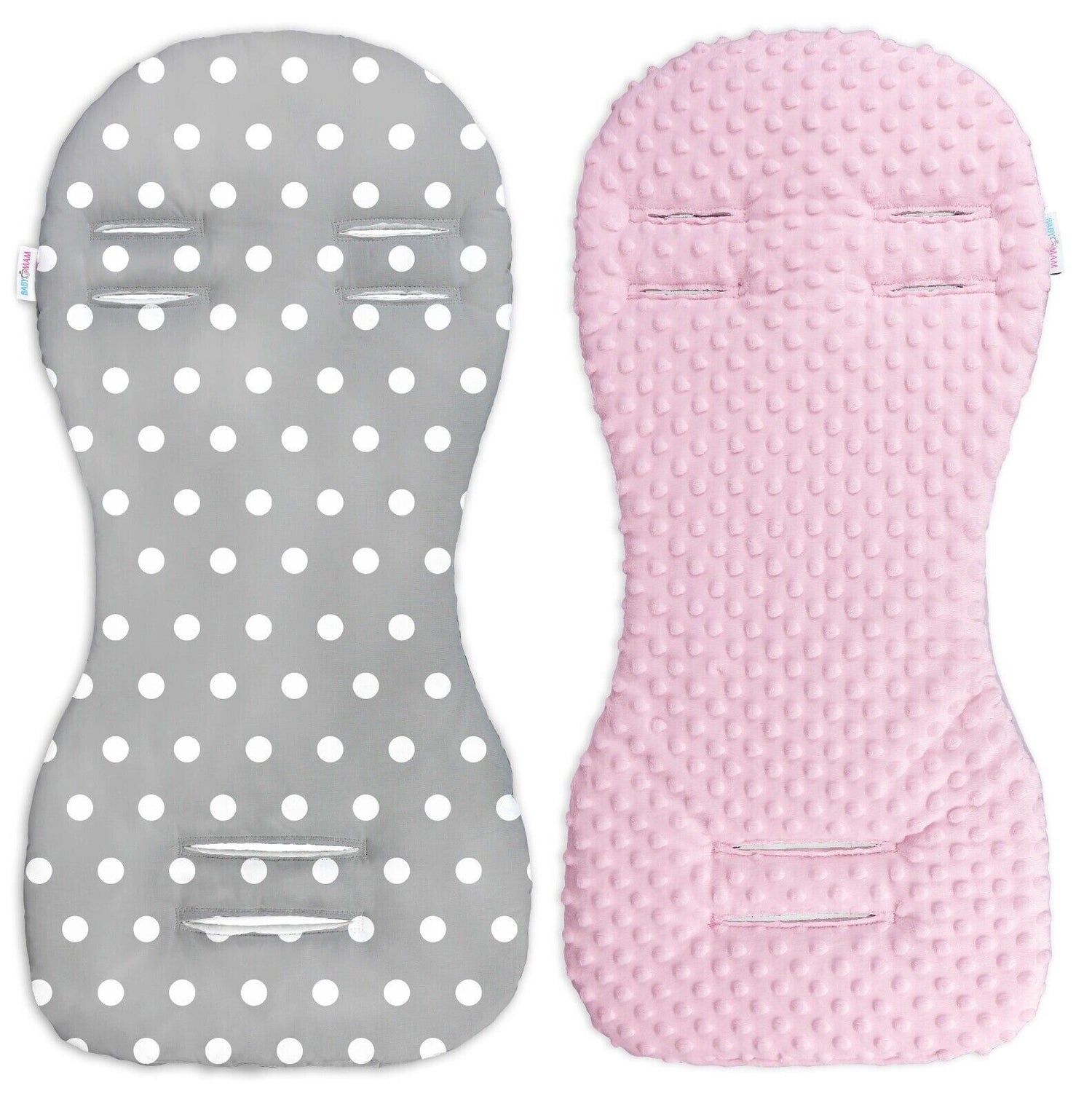 Baby Liner Stroller Buggy Pad Universal Dimple Insert 73x35cm Pink/Dots