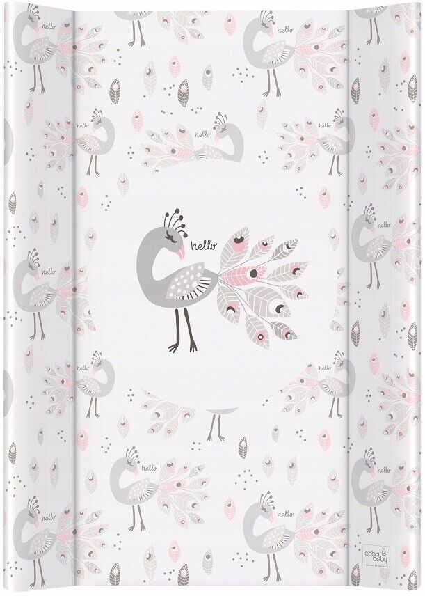 Baby Changing mat Hard Base Nursery Padded 70x50cm Fit Cot Peacock