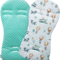 Baby Liner Stroller Buggy Pad Universal Dimple Insert 71x35cm Mint/Dreamy Flight
