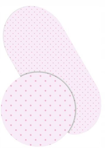 Fitted Sheet 100% Cotton 80x38cm for Baby Moses Basket Pram Dots pink