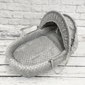 Bedding Set Moses Basket - 3 Piece - Grey Dimple