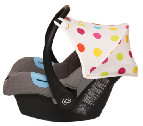 Waterproof Cover Replacement universal Car seat Hood Baby Shade Dots Colourful