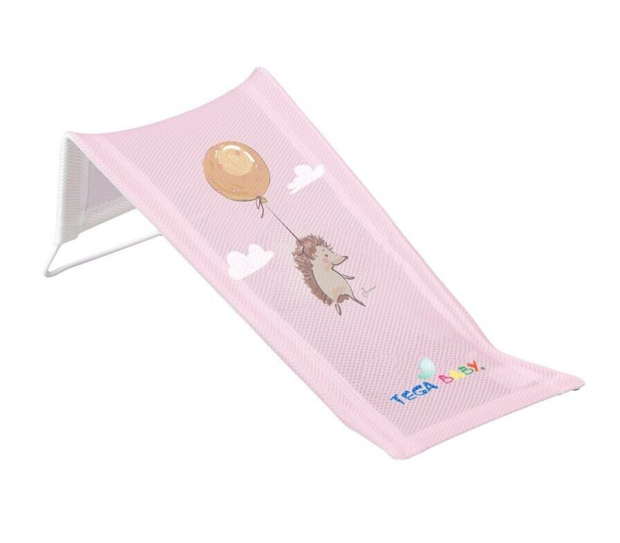 Baby Bath Pad Soft Seat bathing Deckchair Safety Support Hedgehog Pink