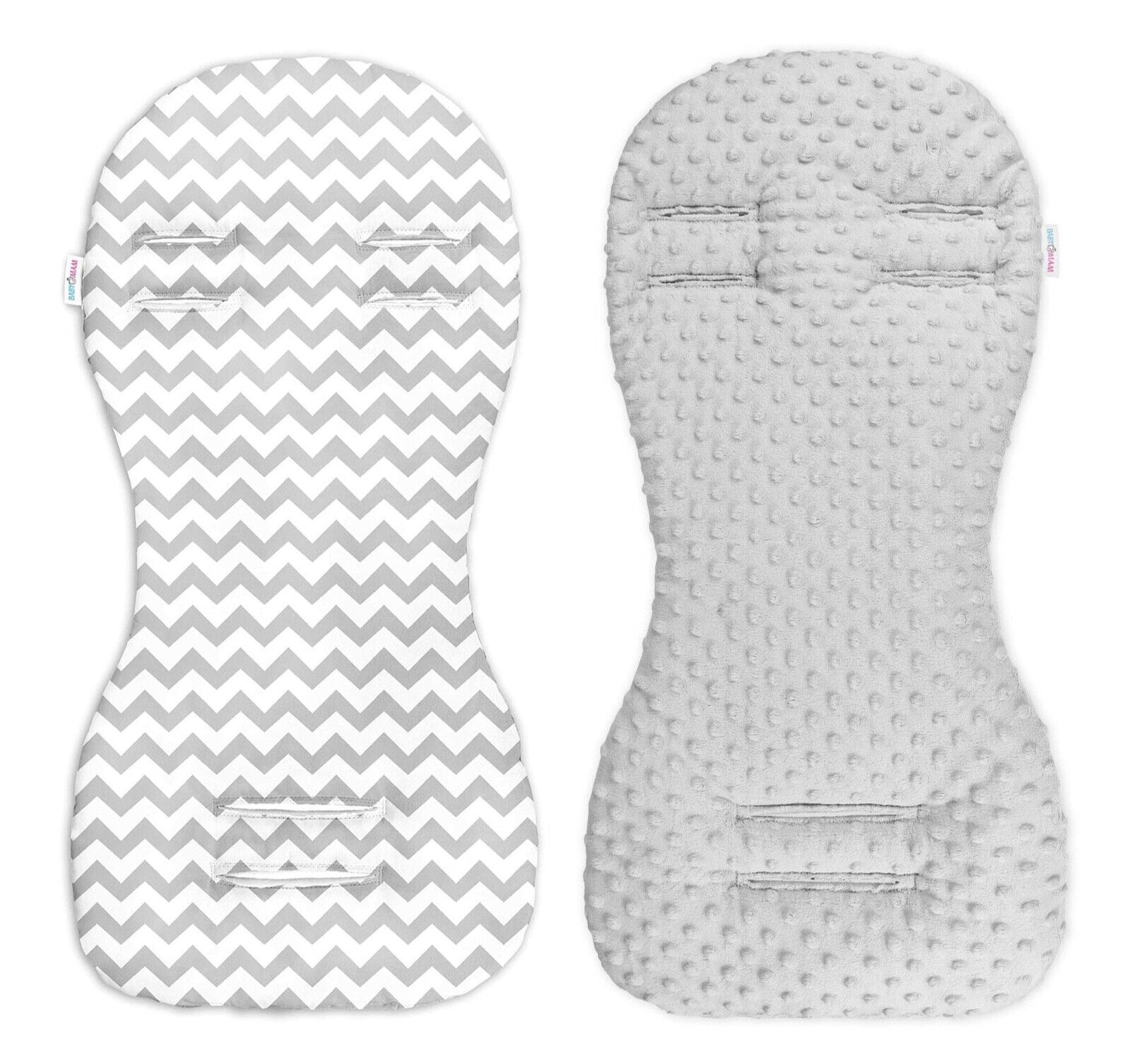 Baby Liner Stroller Buggy Pad Universal Dimple Insert 73x35cm Grey/Zig Zag