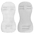 Baby Liner Stroller Buggy Pad Universal Dimple Insert 73x35cm Grey/Zig Zag