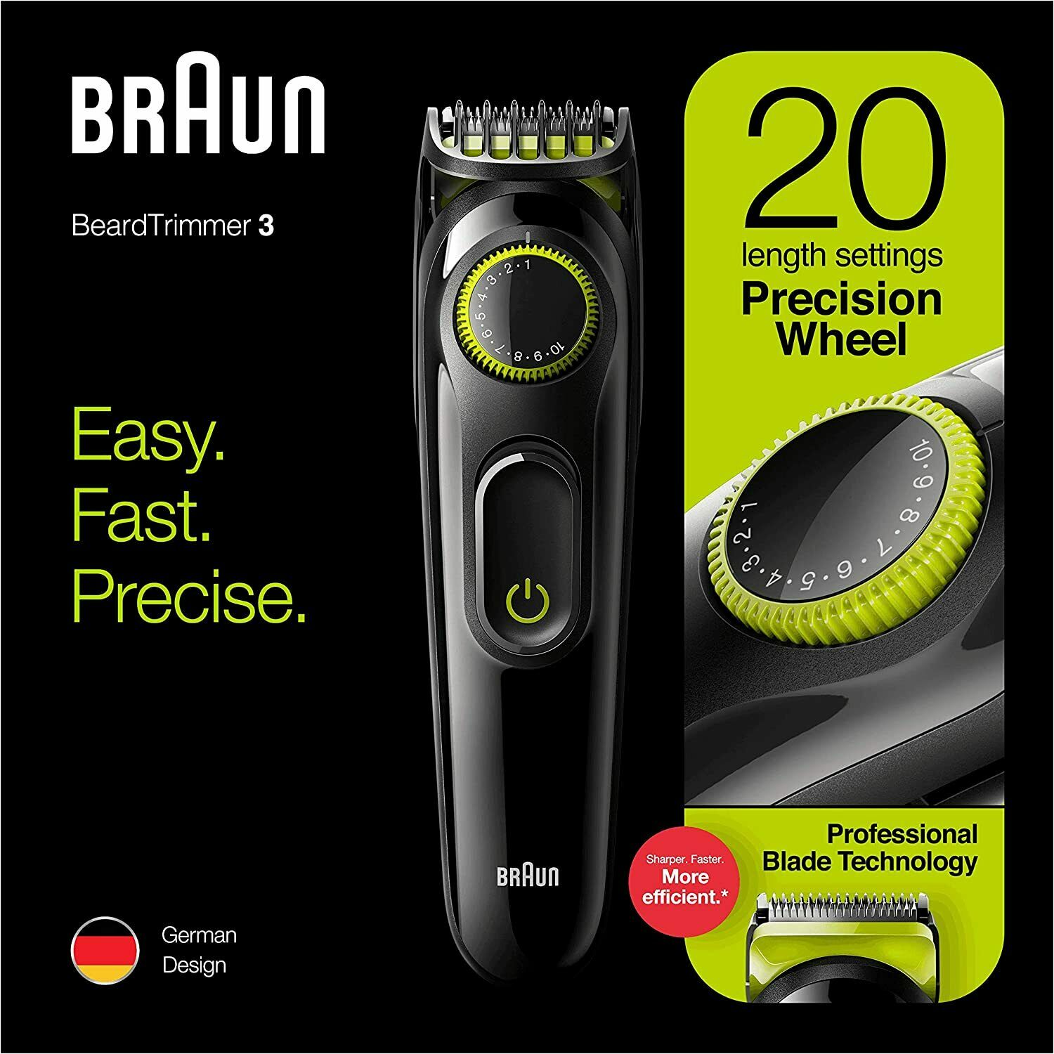 Braun BT3221 Hair Clipper and Beard Trimmer for Men Lifetime Sharp Blades