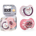 LOVI Dynamic Silicone Soother 6-18m Dummy Glow in the Dark 2 pcs Girl Indian Pink