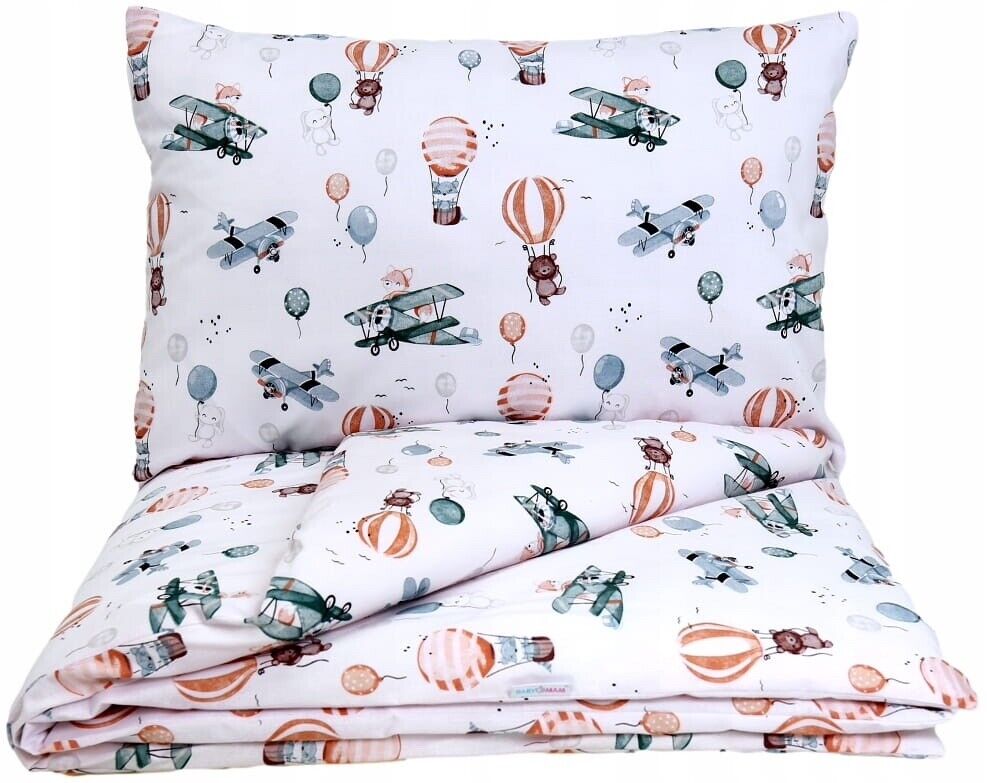 3Pc Baby Bedding Set Bumper Pillowcase Duvet Cover Fit Cot 120x60cm Dreamy Flight