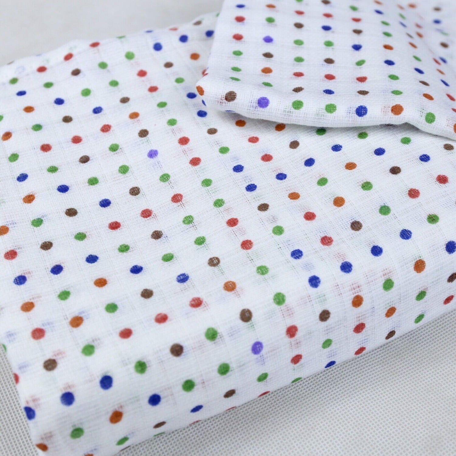 Baby Muslin Nappies 1pc Cloth Diaper Cotton 70x80cm Colored Dots