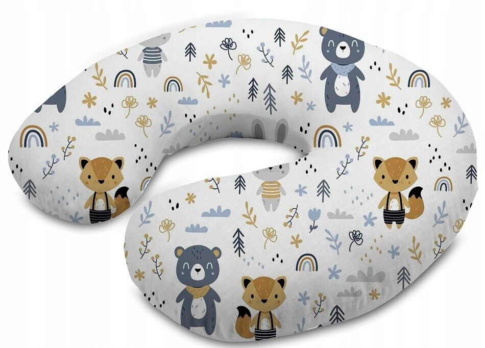 Baby Feeding Pillow + Cover Pregnancy Nursing Cotton Forest friends