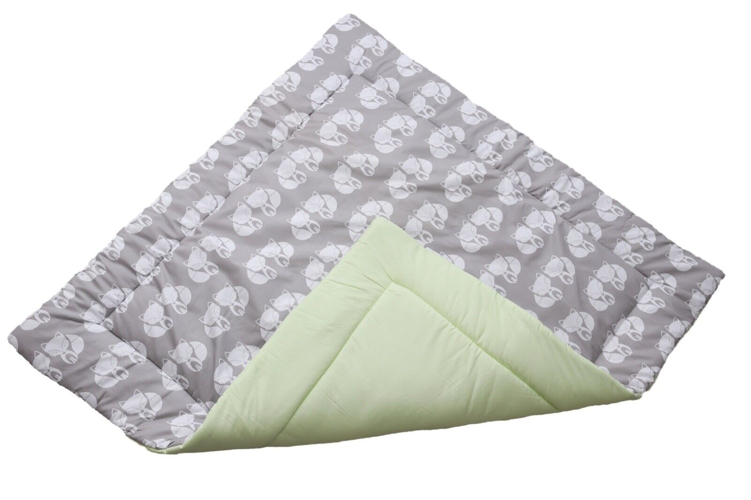 Teepee Padded Play Mat floor Double sided Cotton Baby Kids Little Foxes