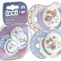 LOVI Dynamic Soother Silicone 0-3m Glow In The Dark Dummy 2 pcs Sheep blue