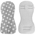 Baby Liner Stroller Buggy Pad Universal Dimple Insert 73x35cm Grey/Big Stars