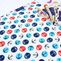 Bamboo nappies cloth Printed Soft To Touch Diaper Bibs Reusable 75x75 cm Anchors