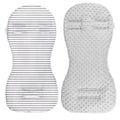 Baby Liner Stroller Buggy Pad Universal Dimple Insert 73x35cm Grey/Stripes