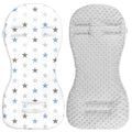 Baby Liner Stroller Buggy Pad Universal Dimple Insert 73x35cm Grey/Stars