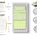 2pc Baby Bedding Set fit Crib/Cradle/Moses basket Cotton 70x80cm Window green