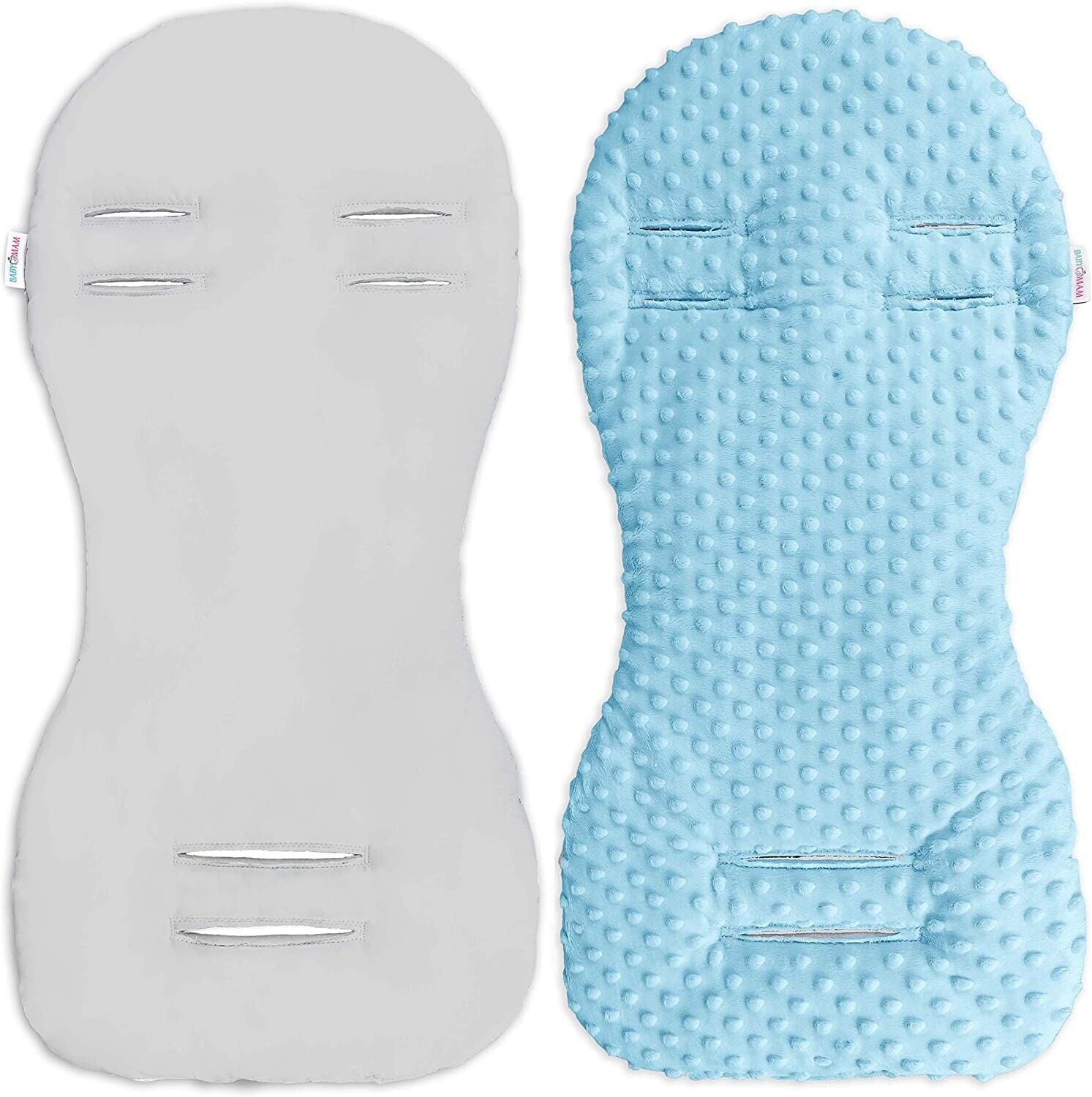 Baby Liner Stroller Buggy Pad Universal Dimple Insert 73x35cm Blue/Grey