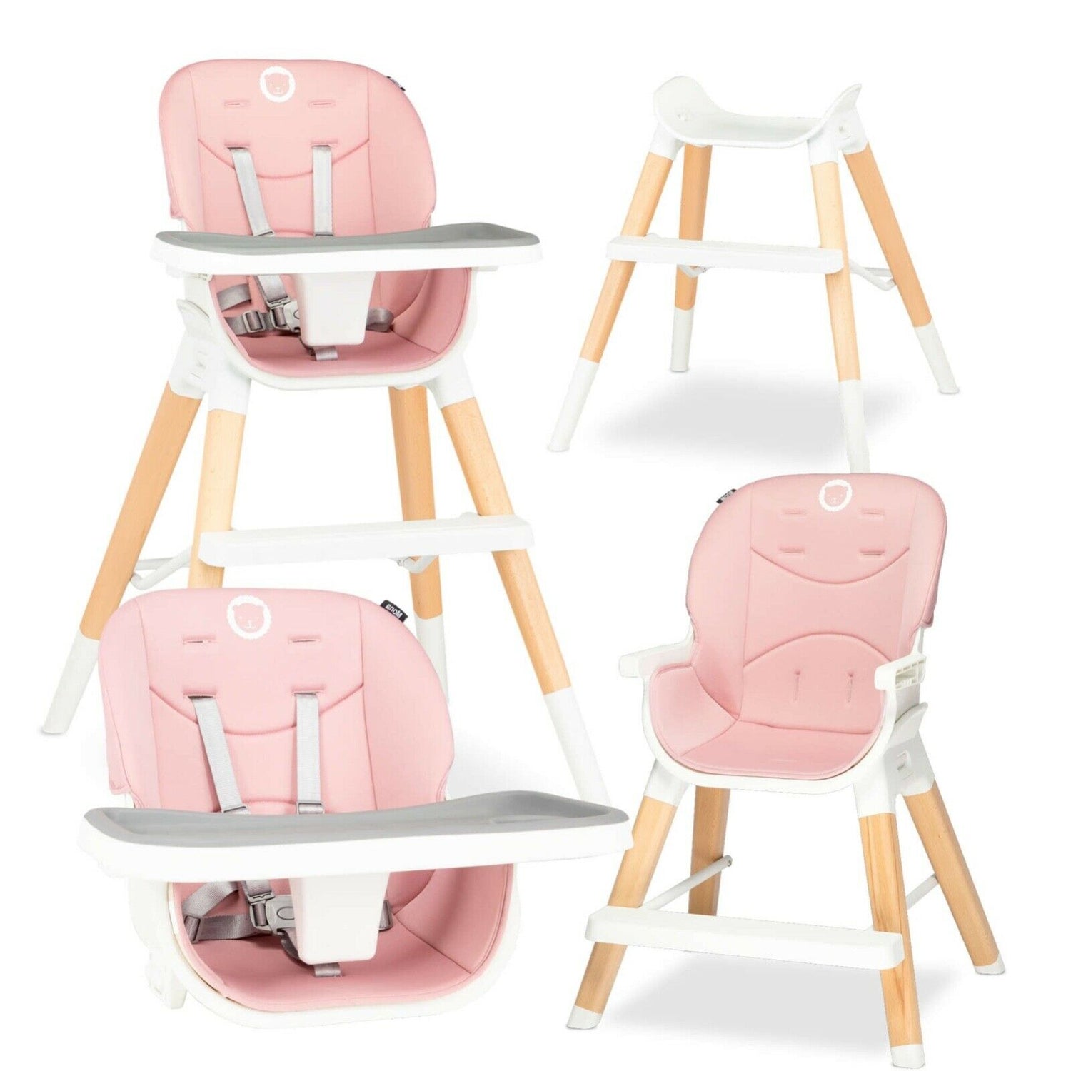 Baby High Feeding Chair Lionelo Mona 4 In 1 Soft And Easy-To-Clean