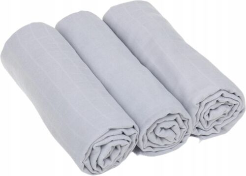 Baby Muslin Cloth Nappies Diaper Cotton 9-PACK 70x70cm Plain Grey