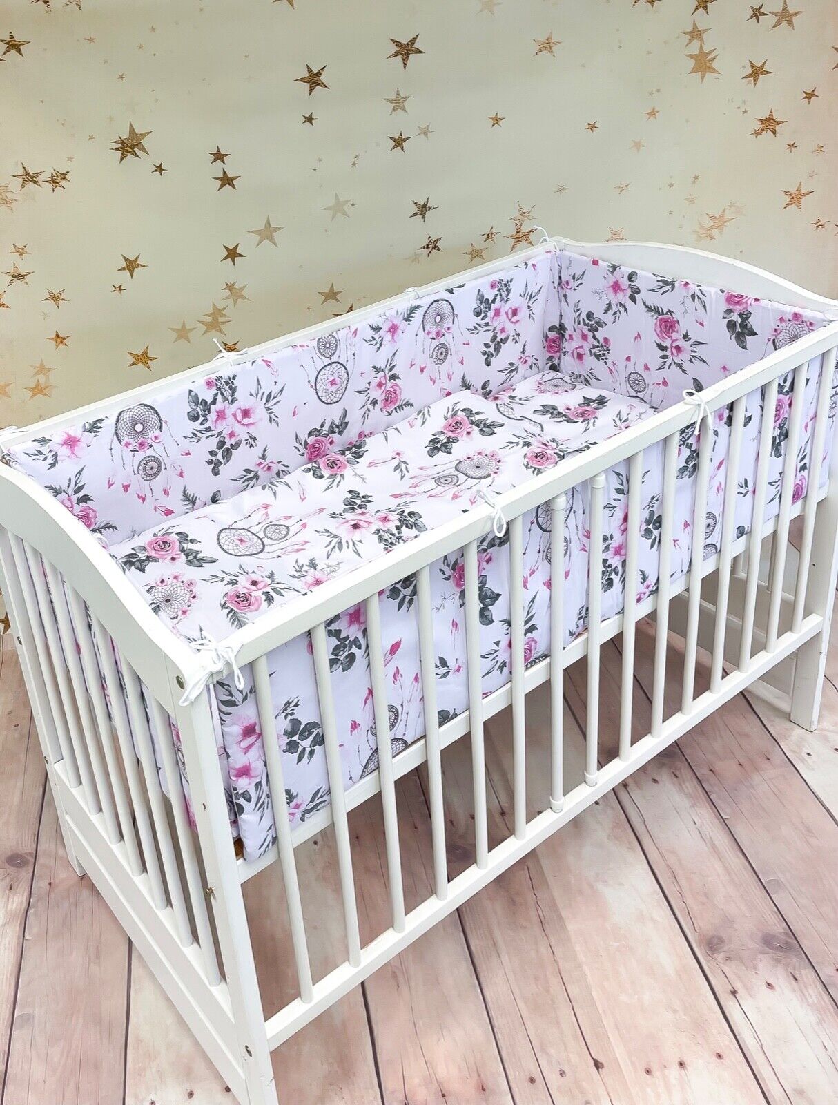 Baby Bedding Set 6pc Cotton All-round Straight fit Cot bed 140x70cm Dream Catcher
