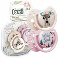 LOVI Dynamic Soother Glow in Dark Silicone 0-2m Dummy 2 pcs Girl wild soul