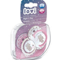 LOVI Dynamic Soother Silicone 3-6m Glow In The Dark Dummy 2 pcs Hippo Pink