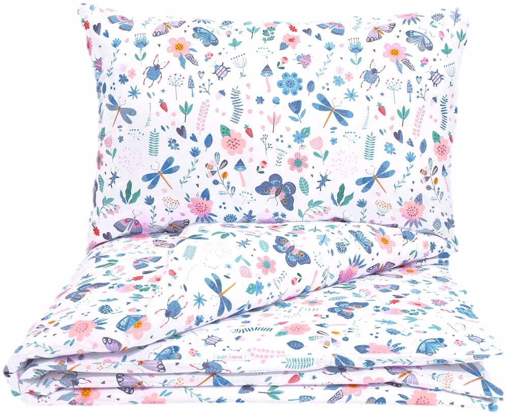 6Pc Baby Bedding Set Bumper Pillow Duvet Fit Cot 120x60cm On the Meadow - MyHappy Baby