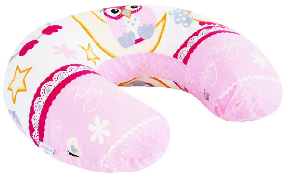 Cover For Feeding Pillow Baby Nursing Breastfeeding Owls Moon Pink
