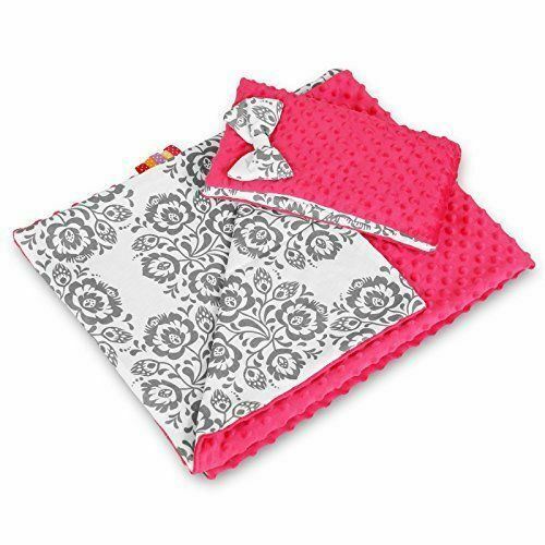 Warm Baby Blanket Dimple Quilt Pillow 100X75cm Pink/ Folklore