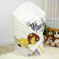 Baby Swaddle Wrap Newborn Bedding Blanket 100% Cotton Sleeping Bag Safari Beige